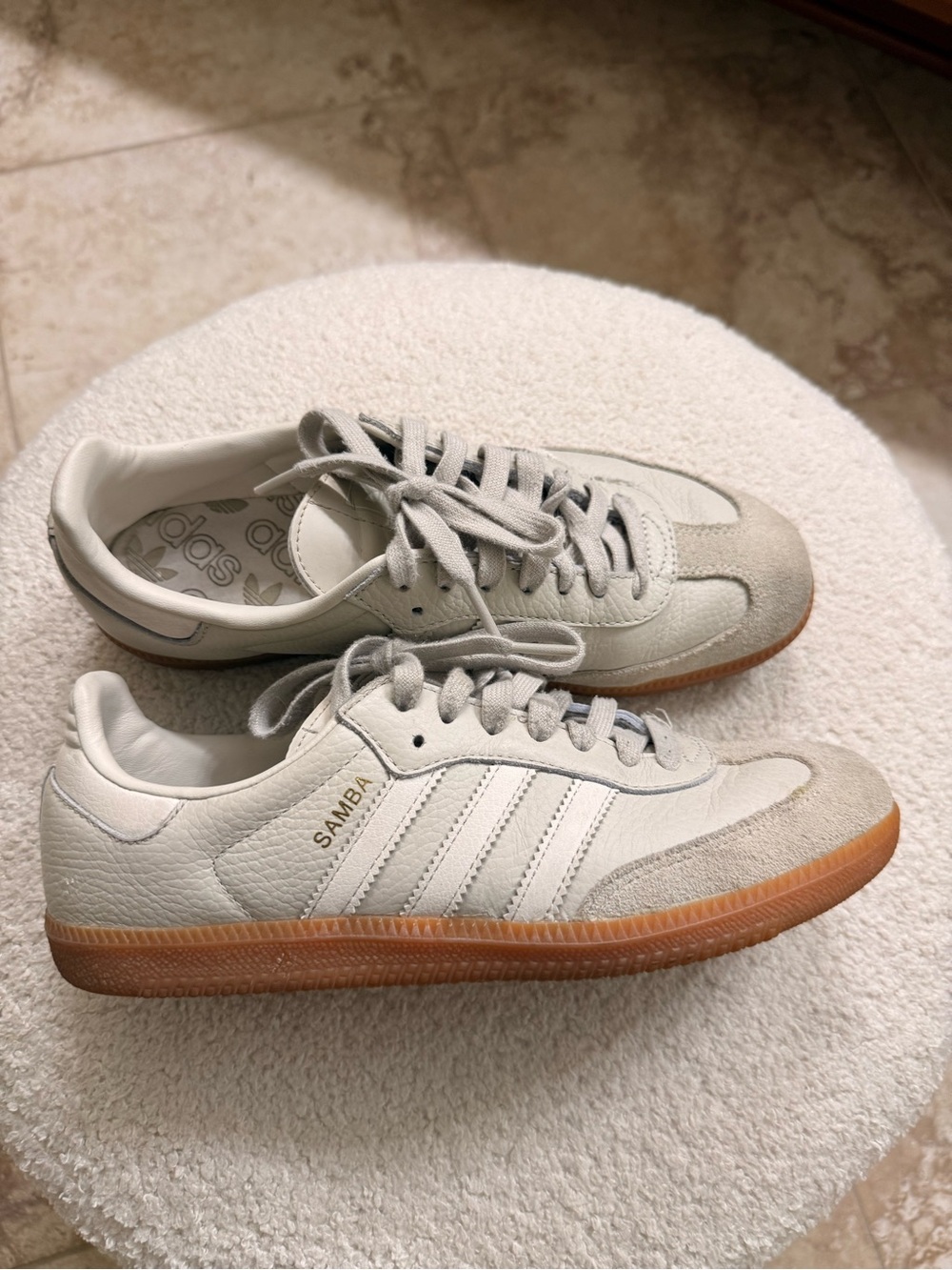 adidas Samba women’s Off-White with Gum Sole Sneakers